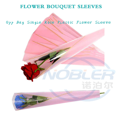 کیسه های آستین گل پلاستیکی شفاف Aierflorist بسته بندی تک رز برای گل های بریده