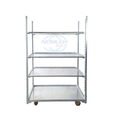مقاوم به زنگ 120x80 سانتی متر قفسه های ماشین آلات دانمارکی با ریختن های لاستیکی و چندین سطح